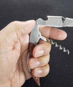 Hicoup Wine Opener - Professional Corkscrews for Wine Bottles w/Foil Cutter and Cap Remover - Manual Wine Key for Servers, Waiters, Bartenders and Home Use - Classic Rosewood 38 81mtZvdyd3L