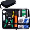 SGILE 9-in-1 Portable Crimping Tool Kit, 8P8C 6P6C 4P4C Connectors, RJ11/RJ12/RJ45 Cat5 Cat5e Network/Phone Cable Tester, Black 2 81muuHcXgRL