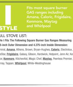 Range Kleen P400 Black Porcelain Square Style I Gas Drip Pan 7.75 Inches 9 81mv6Jfri6L