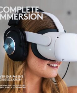 Logitech G PRO Gaming Headset for Oculus Quest 2 - Oculus Ready - Custom-length Cable - PRO-G Precision Gaming Audio Driver - Steel and Aluminum Build - Low-Latency 3.5 mm Aux Connection,Black 13 81mvNApybAL