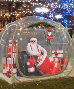 Alternative view of EighteenTek Holiday Decoration Sports Tent with Sealed Floor - Instant Tent Shelter - Outdoor Bubble Tent 1-6 Person - Rain Tent Camping Sun Shelter Pop Up - Clear, Patent Protected Design 72” x 72 x 65”