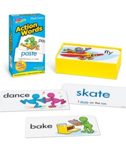 Trend Enterprises: Action Words Skill Drill Flash Cards, Great for Skill Building and Test Prep, Illustrated Actions, Build Vocabulary & Spelling, 96 Cards Included, for Ages 6 and Up 8 81mvtz8BgmL