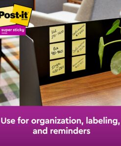 Post-it Super Sticky Notes, 2x2 in, 8 Pads, 2x the Sticking Power, Canary Yellow, Recyclable (622-8SSCY) 14 81mwboPuN3L