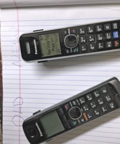 Panasonic Bluetooth Cordless Phone KX-TG7875S Link2Cell with Enhanced Noise Reduction & Digital Answering Machine - 5 Handsets (Black/Silver) Black/Silver 9 81mwpsFddML