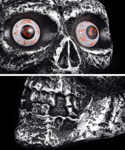 Liberty Imports Sound Activated Skull with Light Up Eyes and Creepy Sounds - Halloween Party Prop Spooky Decoration for Haunted House, Indoor Decor Creepy Skull 13 81mzg0vLdOL