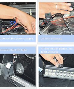 Eyourlife 300W Light Bar Wiring Harness, 12V 40A DT Connector 1 Lead Harness, Relay Relay Blade Fuse Wiring Harness Kit for Off Road LED Light Bar with On Off Power Switch 10ft 30 81mzl5ddFL