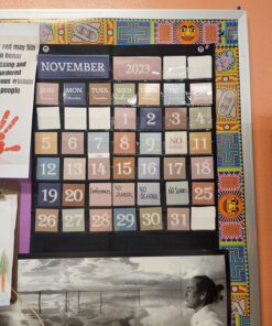 Godery Boho Calendar Pocket Chart for Classroom Cards Add-On School Supplies Teacher Decorations Bulletin Board Pre-K to 6th Grade, Black-1 Boho Black-1 21 81n VuSH5eL