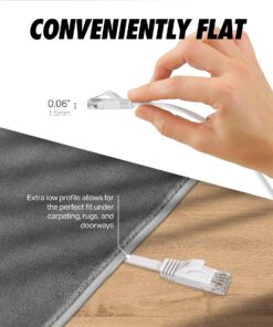 Ultra Clarity Cables Cat 6 Ethernet Cable, Flat 15 Feet LAN, UTP Cat 6, RJ45, Network Cord, Patch, Internet Cable - 15 ft - White 15ft Cat 6 10 81n0RRE4GnL