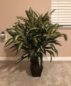 Nearly Natural 6673 30in. Aglaonema with Decorative Vase Silk Plant,Green,7.5" x 9" x 30" 24 81n0nG1OZOL
