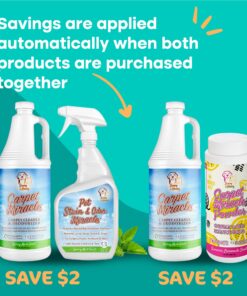Carpet Miracle - Carpet Cleaner Shampoo Solution for Machine Use, Deep Stain Remover and Odor Deodorizing Formula, Use On Rug Car Upholstery and Carpets (32FL OZ) Spring Mint Scent 32 Fl Oz (Pack of 1) 36 81n1I1mscYL