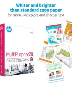 HP Printer Paper | 8.5 x 11 Paper | MultiPurpose 20 lb | 3 Ream Case - 1500 Sheets | 96 Bright | Made in USA - FSC Certified | 112530C 3 Ream | 1500 Sheets Letter (8.5 x 11) 12 81n1O4lU3VL