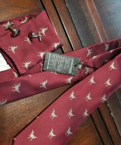 Barry.Wang Fun Animal Ties for Men Designer Handkerchief Cufflink WOVEN Casual Necktie Set A Burgundy Dinasour 31 81n1U4VreyL