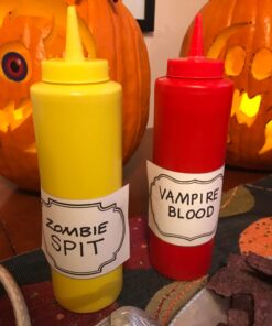 TableCraft 112KM Nostalgia 2-Piece Ketchup and Mustard Dispenser Set, 12-Ounce Red/Yellow 9 81n1zRWPHwL