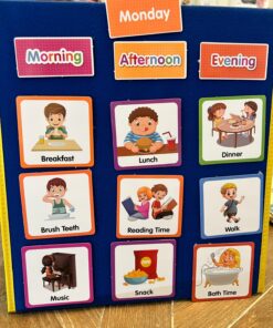 Godery Large Visual Schedule for Kids Chore Reward Chart,Bedtime Routine Chart for Toddlers,Double Side Schedule Board With 109 Cards for Home School Planner,Autism Learning Materials. 48 81n4saW doL