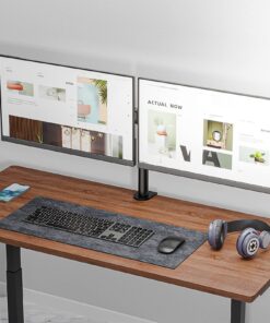 WALI Dual LCD Monitor Fully Adjustable Desk Mount Stand Fits Two Screens up to 27 inch, 22 lbs. Weight Capacity per Arm (M002), Black 35 81n5DrjurqL
