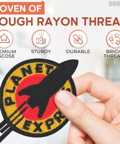 Futurama Backpack Patches for Girls - BURIUS Planet Express Shirt Patches Iron on or Sew on Patches for Clothing - Cotton Patches for Clothes Tactical Clothing Patch Applique Patches for Backpacks 22 81n5HDsMML