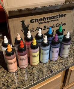 Chefmaster Air Brush Color Variety Pack, Twelve 2 oz. bottles 29 81n6ldbflsL