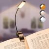 Gritin 9 LED Rechargeable Book Light for Reading in Bed - Eye Caring 3 Color Temperatures,Stepless Dimming Brightness,80 Hrs Runtime Small Lightweight Clip On Book Reading Light for Kids,Studying Black 33 81n7M T19NL