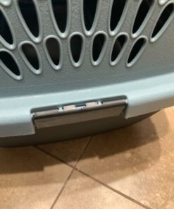 Petmate Pet Porter Fashion Dog Kennel 24", Pale Aqua & Black, for Pets 15-20lbs 24.1"L x 16.7"W x 14.5"H Pale Blue 37 81n8UaNJfhL