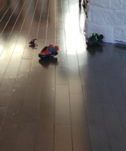 Click N' Play Set of 2 Remote Control Bumper Cars, Stunt RC Battle Cars with Drivers, Toy Game for Boys & Girls Ages 6+, Black Red 11 81n9yLjNEjL