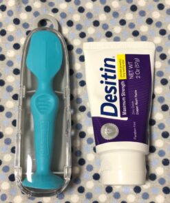 Dr. Talbot's Diaper Cream Brush for Babies - Diaper Rash Cream Applicator with Suction Base and Hygienic Case - Mini Size - Aqua Blue 39 81nAOKTVNWL