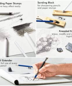 Shuttle Art Professional Drawing Kit, 123 Pieces of Drawing Pencils Set Includes Colouring Pencils, Watercolor, Charcoal, Graphite and Sketch, Ideal for Adults Children Artists 30 81nAT98A8KL