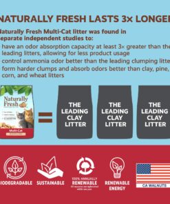 Naturally Fresh Cat Litter - Walnut-Based Quick-Clumping Kitty Litter, Unscented, Multi-Cat, 14 lb Multi-Cat Unscented 22 81nAaYlOHL