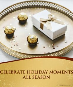 Alternative view of Ferrero Rocher, 24 Count, Premium Gourmet Milk Chocolate Hazelnut, Luxury Chocolate Holiday Gift, Individually Wrapped, 10.6 Oz