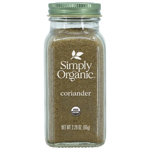 Simply Organic Ground Coriander Seed, 2.29-Ounce, Rich, Warm Earthy Yet Fruity Flavor, Bright Aroma, Slight Citrus Undertones 1