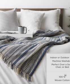 DII Braided Striped Throw, 50x60, Navy 26 81nEfHwM3VL