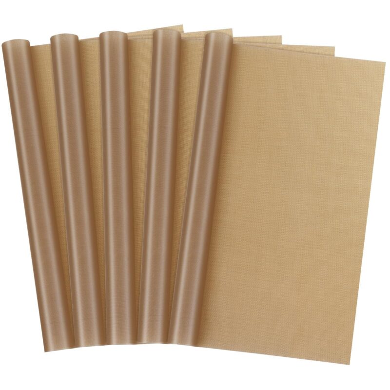 Catalog 2 Selizo 5 Pack Teflon Sheet for Heat Press, Large Size Heat Transfer Press Cover Paper Heat Resistant Transfer Protector Mats for Cricut Iron HTV Vinyl, Sublimation, Baking and Craft 16 X 20 Inches