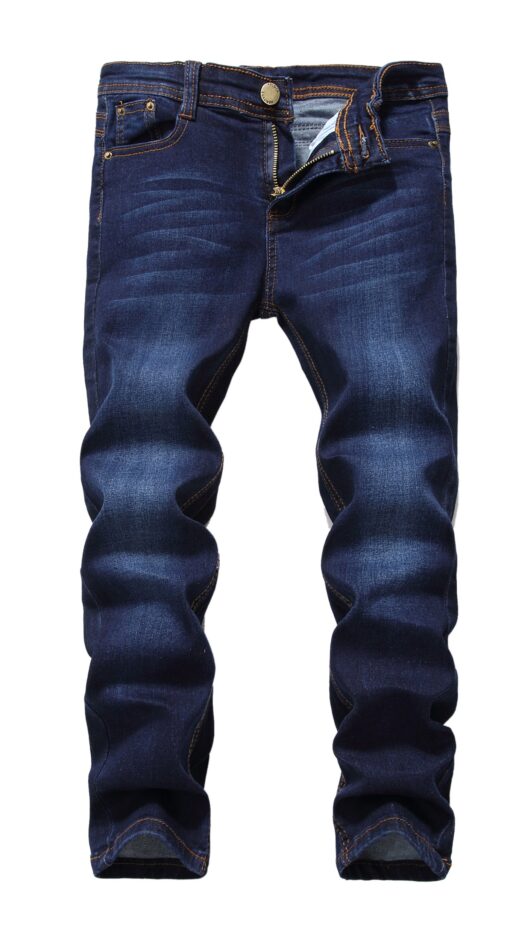 Boy's Skinny Fit Stretch Fashion Jeans Pants 10 Dark Blue