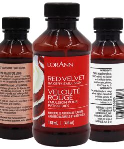 Lorann Oils Bakery Emulsion Bundle, Red Velvet Princess Cake Cream Cheese Pumpkin, 4 Fluid Ounce 14 81nFQhA3REL