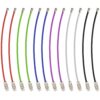 Keychain, Wisdompro 12 Pack of 4.3 inch Stainless Steel Wire Keychain Cable 2mm Cable Key Ring Loop for Luggage Tags, Keys and ID Tag Keepers - Multicolor 6-color 4.3" 12Pack 13 81nFW36YByL