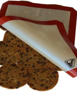 Silicone Baking Mat - Set of 2 Half Sheet (Thick & Large 11 5/8" x 16 1/2") - Non Stick Silicon Liner for Bake Pans & Rolling - Macaron/Pastry/Cookie/Bun/Bread Making - Professional Grade Nonstick Half Sheet 2pk 27 81nGGijNpL