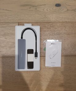 USB C Hub 4K 60Hz, Dockteck 7-in-1 USB C PD Ethernet Hub Dongle with 4K 60Hz HDMI, 1Gbps Ethernet, 100W PD, 2 USB 3.0, SD/Micro SD for MacBook Air/Pro M1 2020, iPad Pro 2021, iPad Mini 6 and More 37 81nGbodcFaL