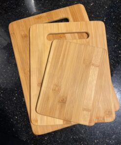 Totally Bamboo 3-Piece Bamboo Cutting Board Set; 3 Assorted Sizes of Bamboo Wood Cutting Boards for Kitchen Solid 3 Piece Set 45 81nH5tQcu3L