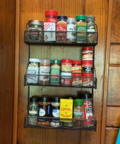 DecoBros 3 Tier Wall Mounted Spice Rack, Bronze 1-Pack 32 81nHcyQPusL