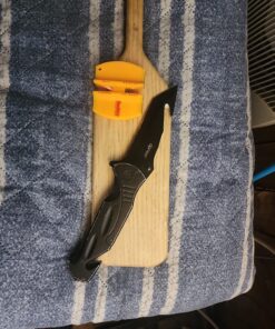 Smith's CCKS 2-Step Knife Sharpener - Yellow - 2-Step Preset Coarse & Fine Slots - Outdoor Handheld Knife Sharpener - Fishing, Hunting, Fillet, Pocket Knives - Compact Plastic Portable Keychain Tool 26 81nKIBz90ZL