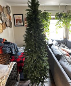 National Tree Company Artificial Slim Christmas Tree, Green, Kingswood Fir, Includes Stand, 7.5 Feet Kingswood Fir Slim-7.5 ft 39 81nKVkpEzL