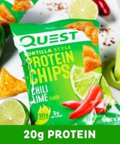 Quest Nutrition Tortilla Style Protein Chips, Chili Lime, Baked, 1.1 Oz, Pack of 12 26 81nKconDIWL