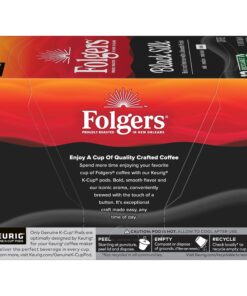 Folgers Black Silk Dark Roast Coffee, 72 Keurig K-Cup Pods 16 81nNv YLLLL