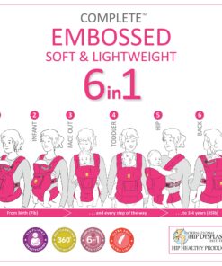 Alternative view of LÍLLÉbaby Complete Embossed Luxe Six-Position 360° Ergonomic Baby and Child Carrier, Citrus