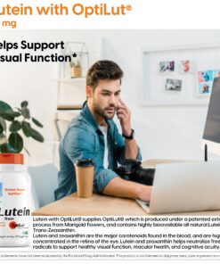 Doctor's Best Lutein with OptiLut Non-GMO, Vegan, Gluten Free, Soy Free, Eye Health, 20 mg, 120 Veggie Caps Unflavored 120 Count (Pack of 1) 9 81nPzKaSzDL