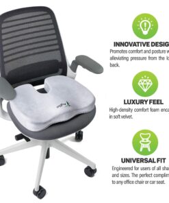 Seat Cushion for Desk Chair - Back Pain, Tailbone Relief, Coccyx, Butt, Hip Support - Ergonomic Office Chair Sciatica Car Pillow 30 81nSMtSoaL
