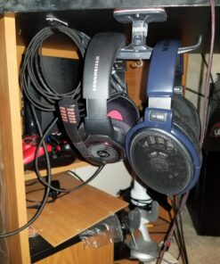 Elevation Lab The Anchor Pro - Extra Strong Under-Desk Headphone Stand Mount with Built-in Cord Management 68 81nSmhsWs6L