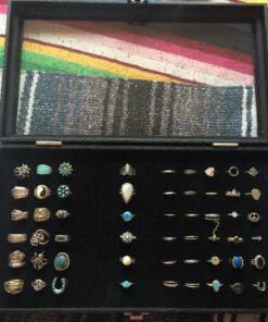 Novel Box Glass Top Black Jewelry Display Case 72 Slot Compartment Ring Tray 8 81nSnZxYyQL