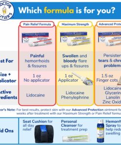 Doctor Butler’s Hemorrhoid & Fissure Ointment Cream with Lidocaine and Phenylephrine HCI for Fast Acting Relief of Pain, Swelling, Discomfort, and Itching (1 oz.) A - 1 oz. Tube 26 81nTb2uZQ4L