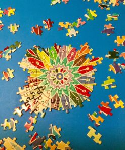 Bgraamiens Puzzle-Blooming Color-1000 Pieces Gradient Puzzle Color Challenge Blue Board Round Jigsaw Puzzles 51 81nVoyF1vmL