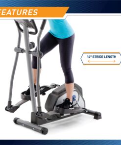 Marcy Magnetic Elliptical Trainer Cardio Workout Machine Grey - Standard 26 81nXHe2642L